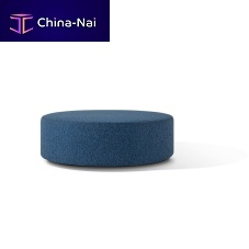 Contemporary pouf concretefabricaluminumround