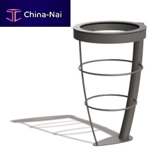 Public trash bag holder OVALIEsteelanti-terrorism75L