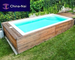 Wall swimming pool Mediterraneaprefabmodularintegrated coping
