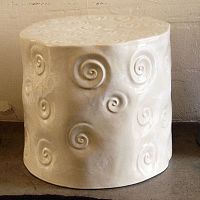 Contemporary stool GRAN-SOUFFLIceramiccentral basehandmade