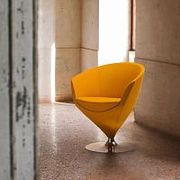 Contemporary chair FEUSS : 1620 B02Gindoorfabricmetal base