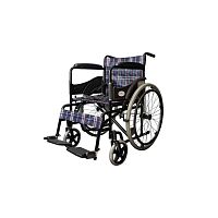 Manual wheelchair with legrestfoldingheight-adjustable
