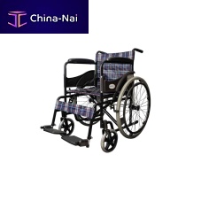 Manual wheelchair with legrestfoldingheight-adjustable