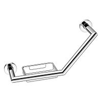 Brass grab bar TECNOchromeL-shapedwall-mounted