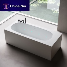 Oval bathtub REEFfree-standingback to wallfor homes