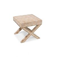 Contemporary stool UPTOWNleatherfabricoak base