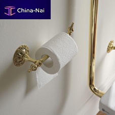 Wall-mounted toilet roll holder FL102OLpolished coppercommercial