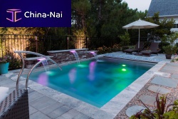Overflow swimming pool MPOOLprefaboutdoorin-ground