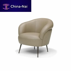 Contemporary armchair BROOKLYNfabricleathermetal