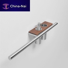 Towel rack with rods CILINDROwall-mountedstainless steelsolid wood