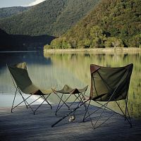 Contemporary stool LAWRENCE 391canvaspowder-coated steel basewire base