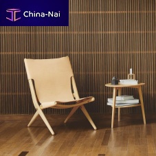 Scandinavian design fireside chair SAXEleatheroakfolding