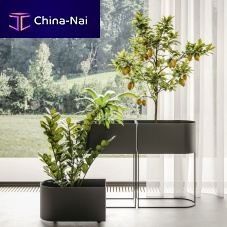 Metal planter WINKrectangularlinearwith wheels