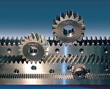 Helical-toothed rack and pinion hubprecisionground