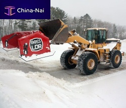 Airport runway snow plow LDRwith brushwith tilting blade