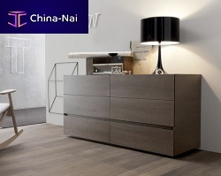 Contemporary chest of drawers SQUARE woodennot specifiedbrown
