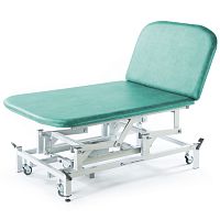 Electric Bobath table ST4562 serieson casterswith adjustable height backrest2-section