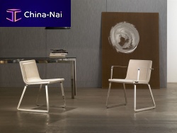 Contemporary chair URKAindoorpolished stainless steelhome