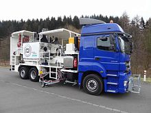 Truck-mounted paint striping machine WTE 3200for thermoplasticsfor runway