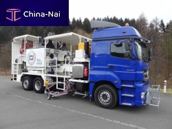 Truck-mounted paint striping machine WTE 3200for thermoplasticsfor runway