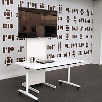 Contemporary conference table FLIPlaminatemetal baserectangular