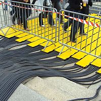 Floor-mounted cable protector Yellow Jacket® AMS® 5vehicle bridgesheet steel