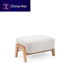 Contemporary stool LIVfabricwooden baseupholstered