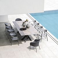 Contemporary dining table SYSTEM STAR Maxi + maxi longHPLceramicaluminum base