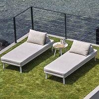 Contemporary sun lounger EMMAfabricirokopainted aluminum