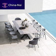 Contemporary dining table SYSTEM STAR Maxi + maxi longHPLceramicaluminum base