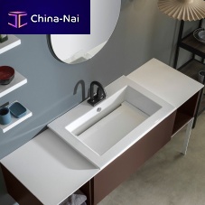 Double depth washbasin GHOST®integratedceramicwith mixer tap