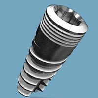 Conical dental implant titaniuminternal hexagonspiral