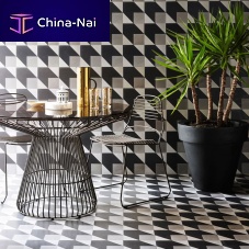 Indoor encaustic cement tile CUBO : VILLAfloorwallgeometric pattern