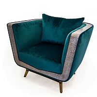 Contemporary armchair MORGANvelvetbrass