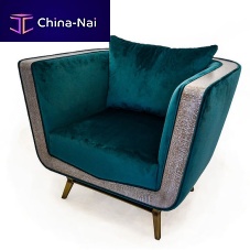 Contemporary armchair MORGANvelvetbrass
