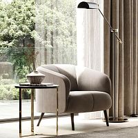 Contemporary armchair AMALFI fabricupholsteredcustomizable