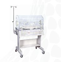 Neonatal incubator on casters INC-100with phototherapy lampwith 6 operating windows