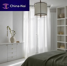 Plain sheer curtain fabric ALIKIhempwashabletransparent