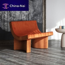 Contemporary fireside chair TALKfabriccustomizable colorsled base
