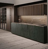 Contemporary kitchen SCAVAwood veneersandstonemetal