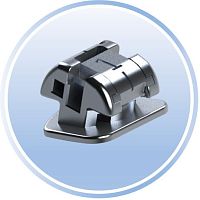 Metal orthodontic bracket rectangular