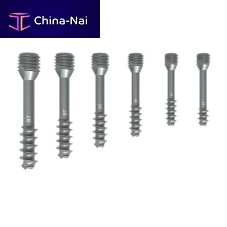 Small bone fragment compression bone screw CSS Vcannulatedmetalliccancellous