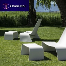 Contemporary ottoman LANDplasticrectangularindoor