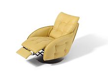 Contemporary armchair SILVIAfabricwith footrestreclining