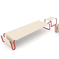 Contemporary daybed Prisucottonstainless steelstainless steel base