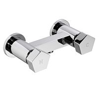Double-handle shower mixer tap PARK: 67555 wall-mountedmetalbathroom