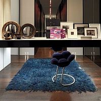 Contemporary stool Soshunvelvetpainted steel basecentral base