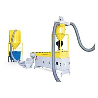 Twin-screw granulator for plastic pellet manufacturing
