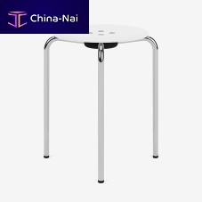 Contemporary stool Kevi 2051oakpinelacquered metal base