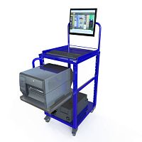 Data workstation MOBIRACKmobileheight-adjustable